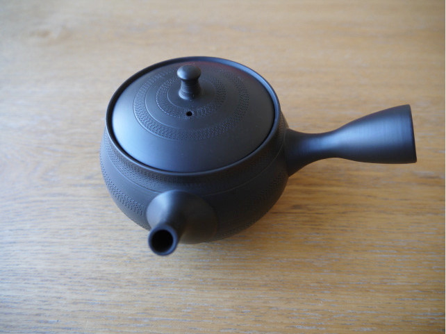 茶葉が詰まらず茶切れも良い!■常滑焼急須【機能急須/ワイドセラメッシュ】北龍