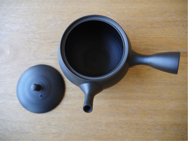 茶葉が詰まらず茶切れも良い!■常滑焼急須【機能急須/ワイドセラメッシュ】北龍
