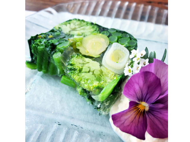 お茶をつかった料理　野菜テリーヌ
